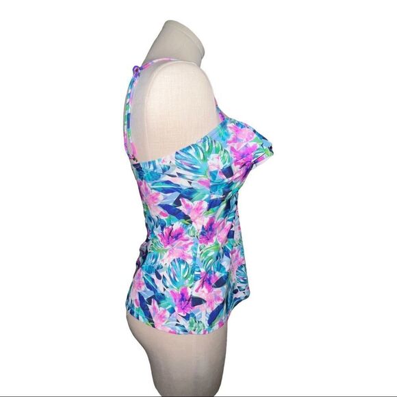 Island Escape Mali Bloom Tahiti Printed Tank White Multicolor Womens Size 10 NWT - Picture 5 of 8